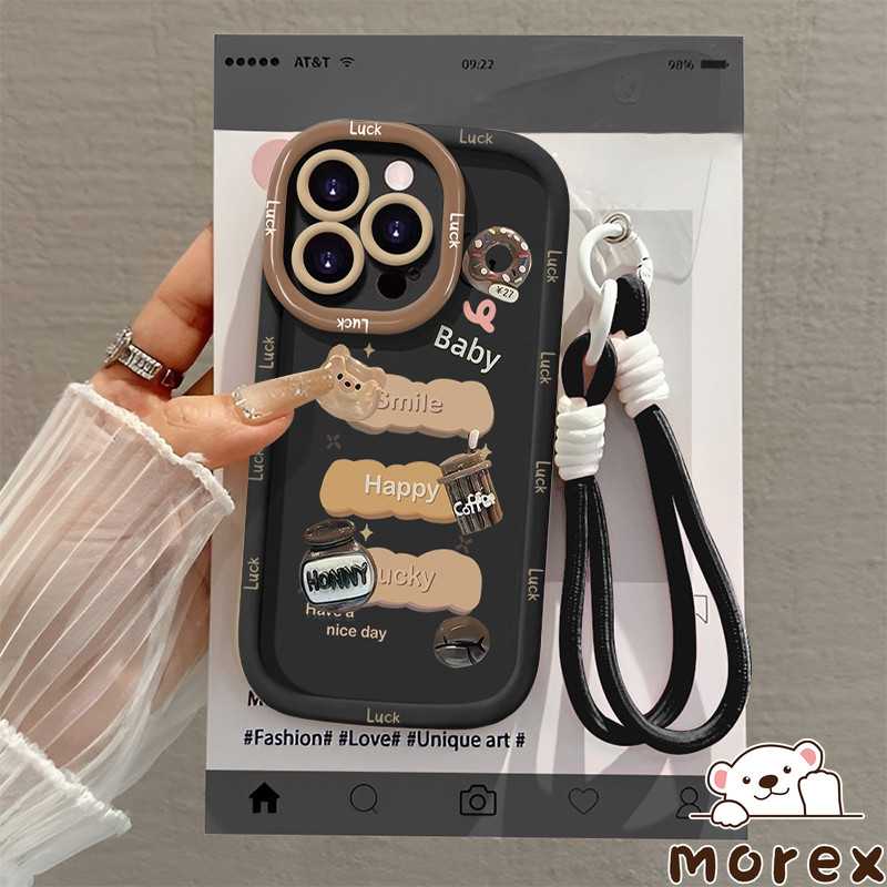 เคสสายคล้องรูปการ์ตูนหมี เคส OPPO A18 A7 A38 A15 A35 A16 A532020 A54 A17K A12 A57 A74 A9 A3S A54 A78 A52 Reno 5F เคสพัฟ