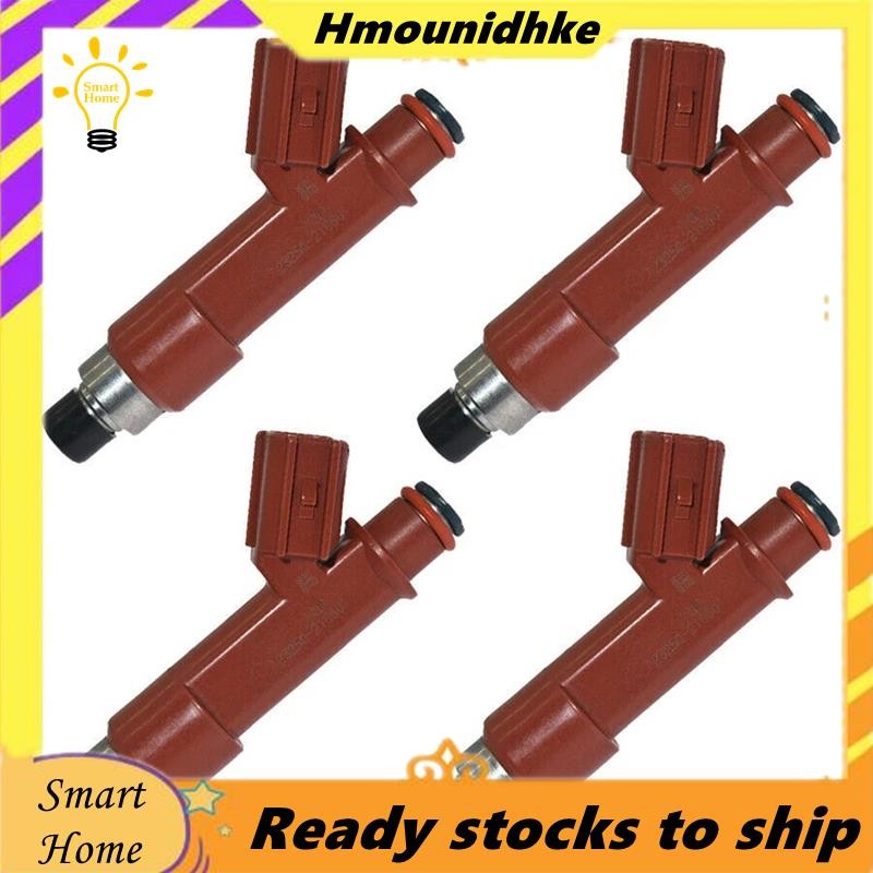 4PCS รถหัวฉีดน้ํามันเชื้อเพลิงสําหรับ Yaris NCP90 NCP92 2NZFE 1.3L L4 23250-21060 23209-21060 ฉีด