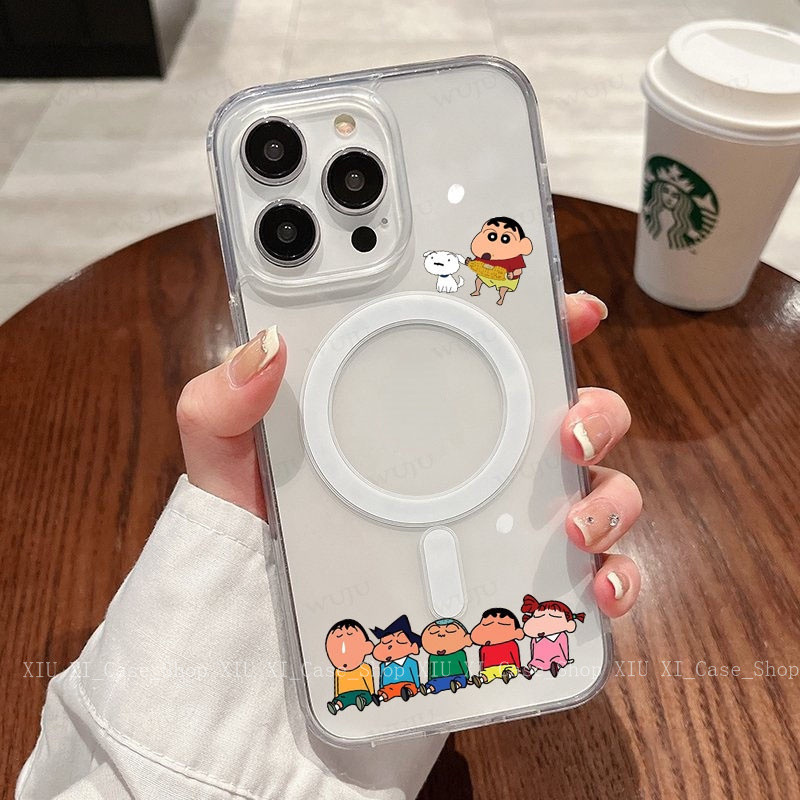 📑เข้ากันได้สำหรับ iPhone 16PROMAX เปลือกดูดแม่เหล็ เคสไอโฟน 16pro 13 14plus 15 PRO max 12 13pro 14promax 16p-HLYCK52