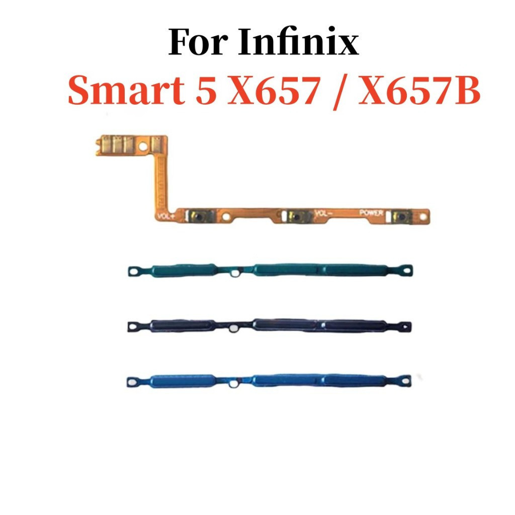 สําหรับ Infinix Smart 5 X657 / X657B ปุ่มปรับระดับเสียงไฟปุ่มปุ่ม Flex Cable Keys