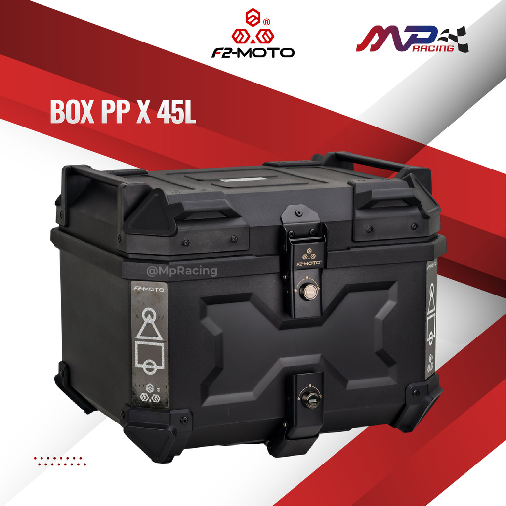 F2-MOTO Top Box PREMIUM PP 45L Triple Black / กล่องอเนกประสงค์