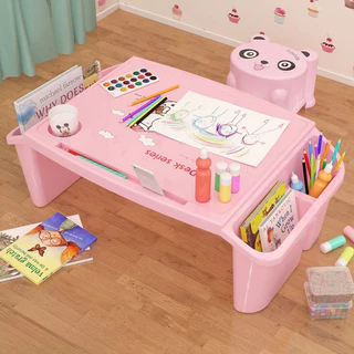 โต๊ะเด็ก โต๊ะเด็กอนุบาล ไว้สำหรับอ่านหนังสือ มีช่องใส่ของ