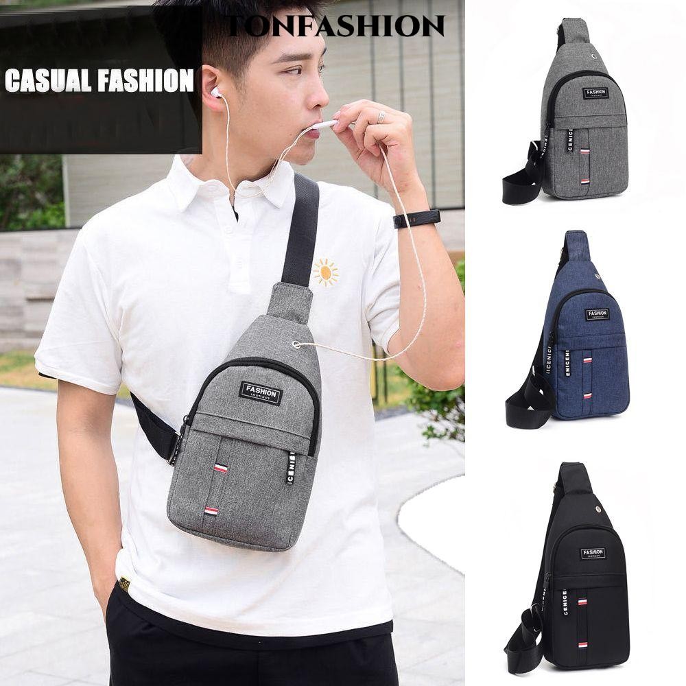 TONFASHION กระเป๋าสะพายหน้าอก กระเป๋าเป้ลําลอง ท่องเที่ยว เดินป่า Fanny Pack Daypack