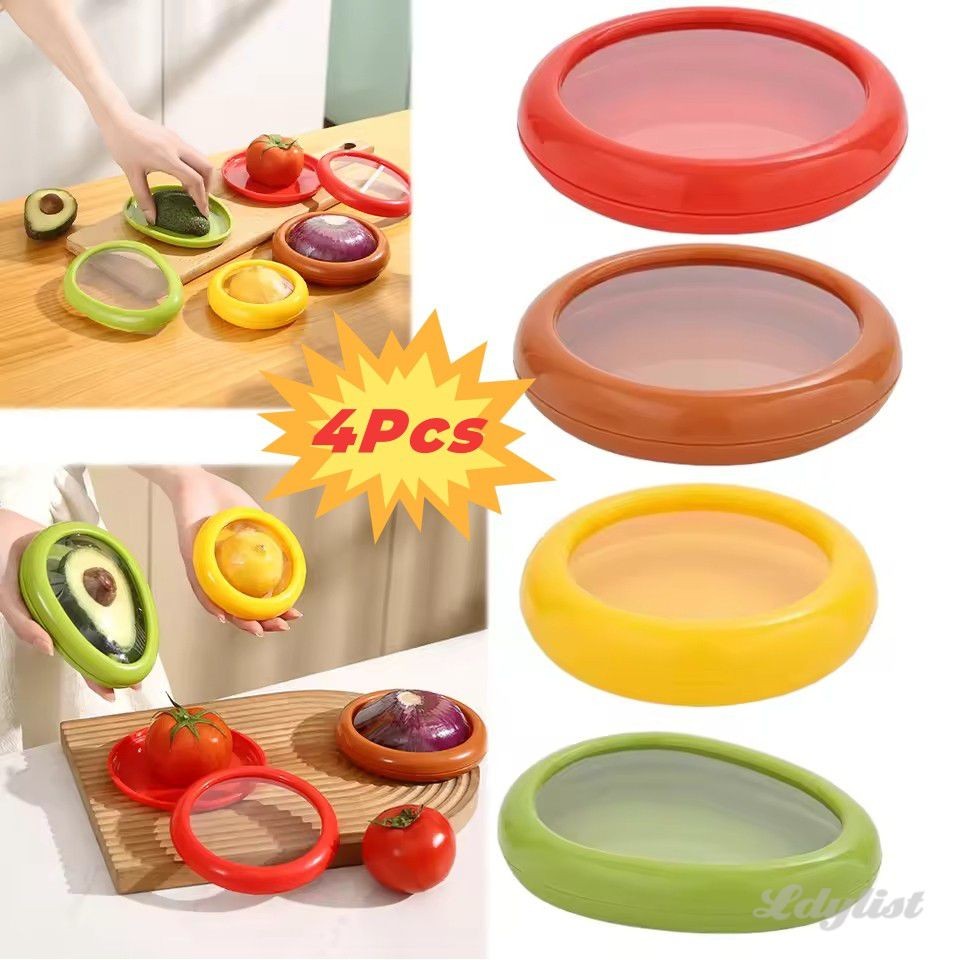 ღ 1/4pcs Film Fruit Storage Box Dustproof Fruit Storage Container Mini Refrigerator Storage Box For 