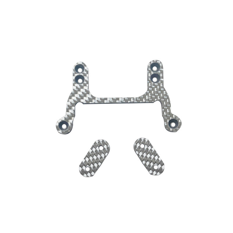 ล้อขับเคลื่อนสี่ล้อสีเงินคาร์บอนไฟเบอร์ปีกกลาง1.5มม. ชุดชิ้นส่วนดัดแปลงเหมาะสำหรับ S2 FMA และอุปกรณ์เสริมแชสซีอื่นๆชุด Tamiya