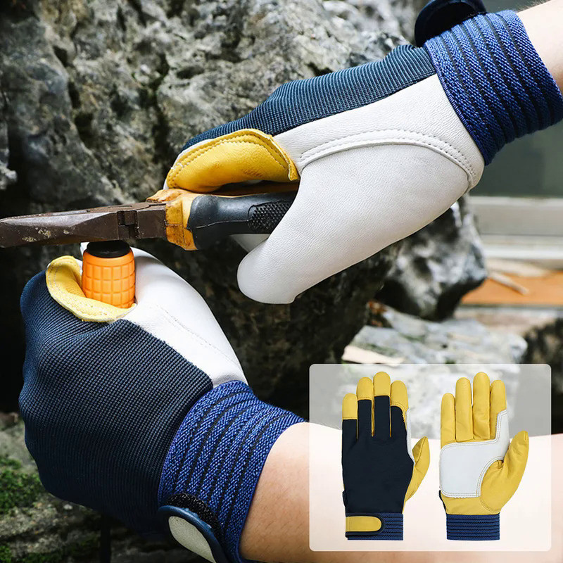 1Pair Safety Work Gloves Builder Gloves Gardening Gloves Light-Duty Mechanic Gloves Imitation Sheeps