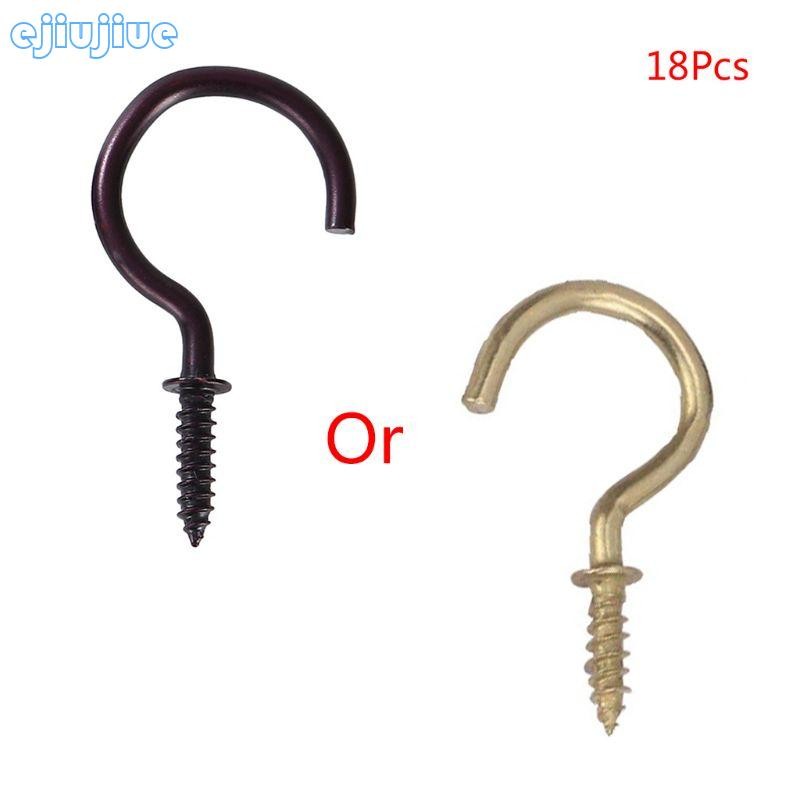 Cc 18 ชิ้น String Light Hooks เพดานสกรูตะขอเกลียวสําหรับแขวนไฟ