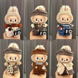 Ropa Labubu สําหรับ 17 ซม. Labubu ชุดหมวกสไตล์ย้อนยุคสไตล์ศิลปะขนาดเล็กเสื้อผ้า Labubu ชุด