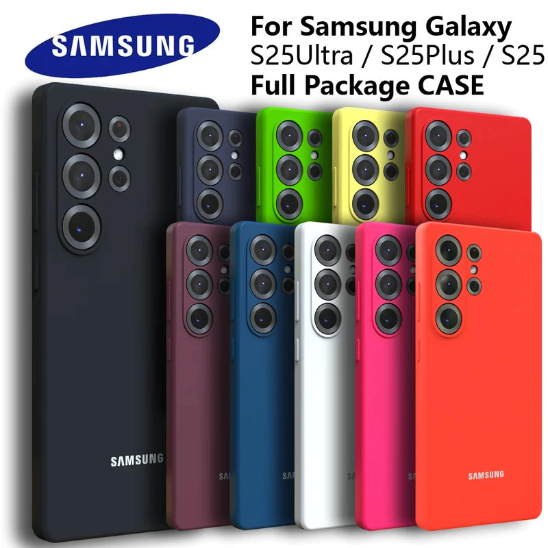 สําหรับ Samsung Galaxy S25 Ultra กรณี Silky ซิลิโคน Soft-Touch กลับป้องกันสําหรับ S25Ultra S25 Plus S24 FE S23 S22