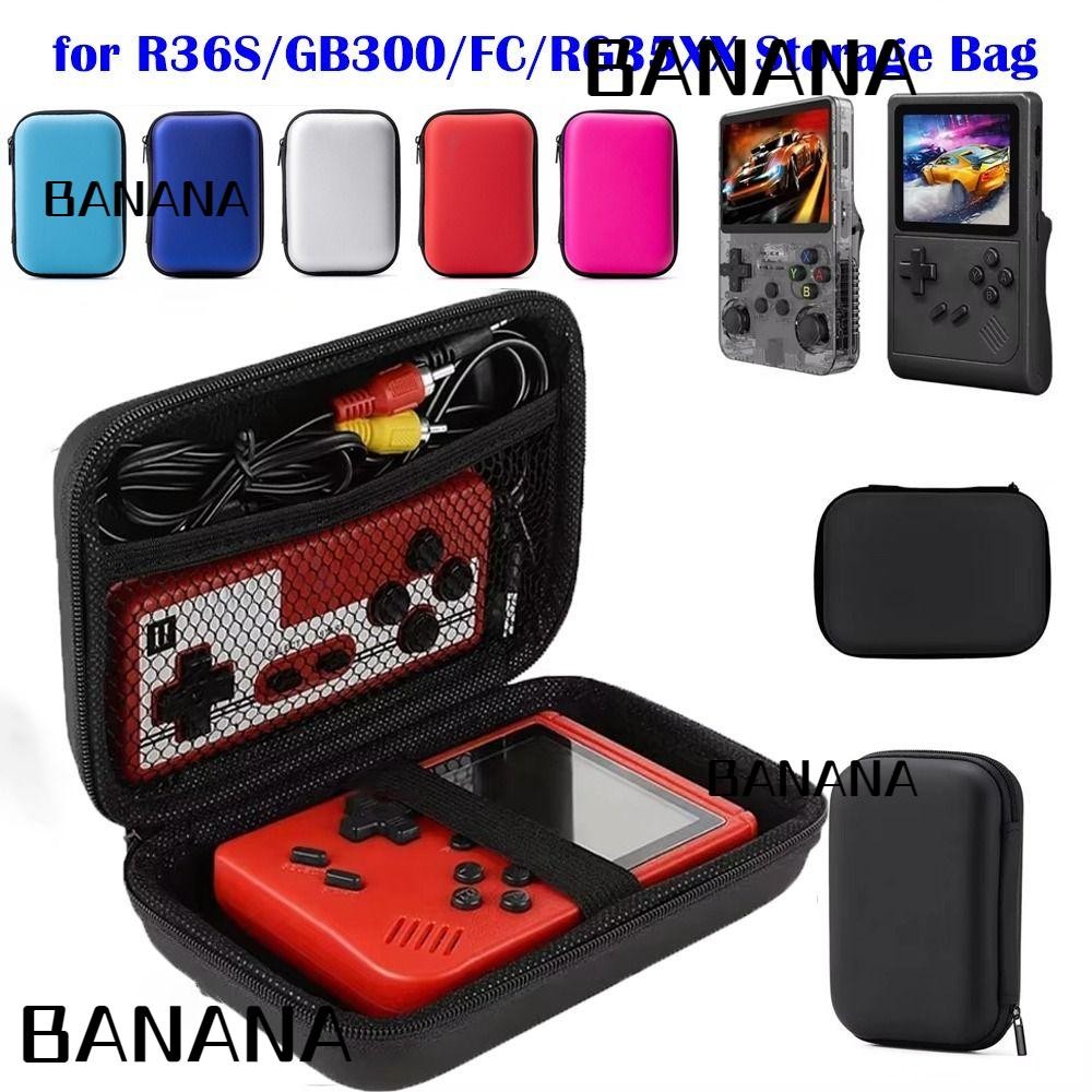 Banana1 กระเป๋าเก็บเกมคอนโซล, ป้องกันเกมมือถือ EVA หลากสี, กล่องเก็บของกันน้ําทนต่อการสึกหรอแบบหล่นสําหรับ R36S/GB300/FC/RG35XX Charger