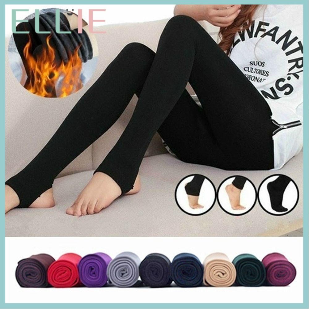 Ellie Slim Leggings เสื้อผ้าผู้หญิงแฟชั่น Fluff Lined Stretch Pants
