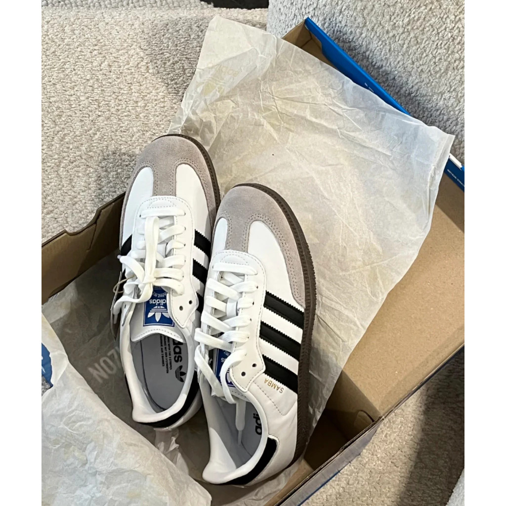 Adidas Clover Samba Joint Retro Moral Training รองเท้าผู้ชายและผู้หญิงคู่รองเท้ารองเท้าผ้าใบฤดูร้อน