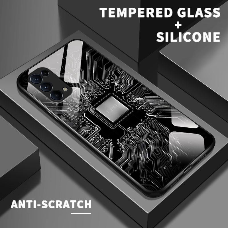 เหมาะสำหรับ OPPO Reno5 4G 5G Reno4 F Lite Reno2 Z Reno3 กรณีโทรศัพท์แฟชั่นเคส Creative Technological