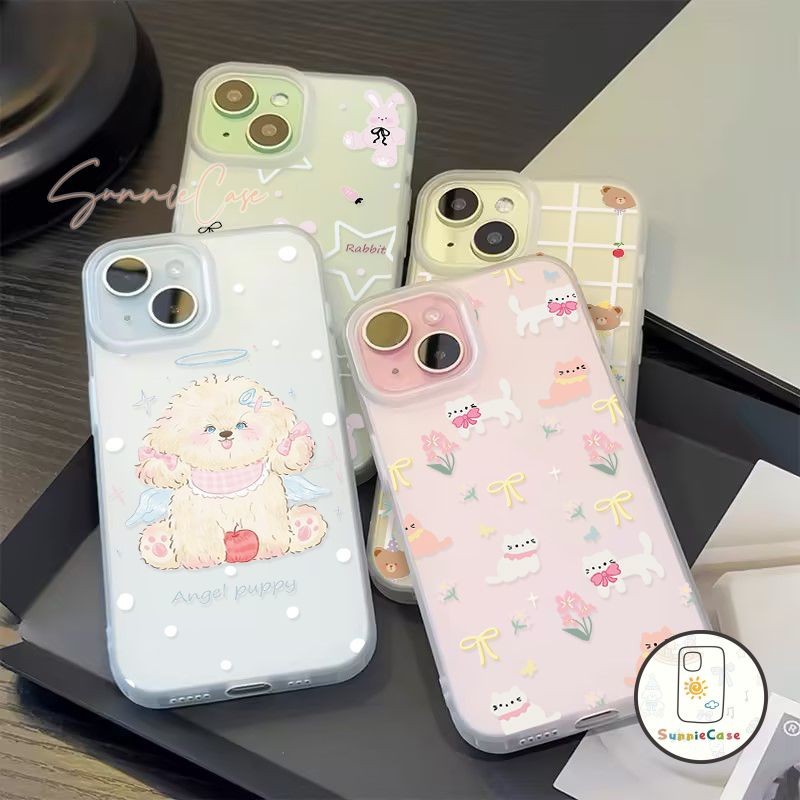 เคสไอโฟน11 การ์ตูน น่ารัก สำหรับ IPhone 16 12 11 15 13 14 Pro Max 8Plus 7Plus XS XR X Max 7 13 8 Plus SE เคสแบบด้าน
