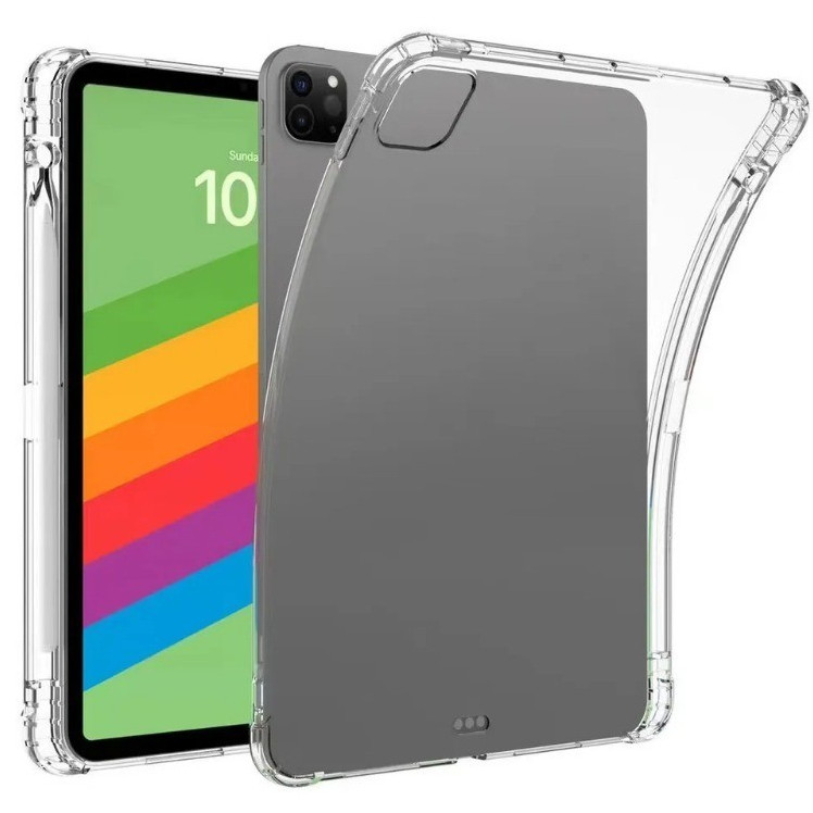 เคสใสแบบกันกระแทก สำหรับ iPad 2/3/Air 4/5/6 9.7 Pro 11 13 2024 M4 Gen 7/8/9/10 10.2/10.5  Mini 2/3/4/5/6 มีช่องใส่ปากกา