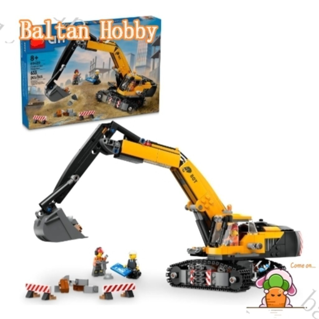 Baltan Hobby HN3 เข้ากันได้กับรถขุดก่อสร้าง 60420 EC2 ของเล่นบล็อกตัวต่อ