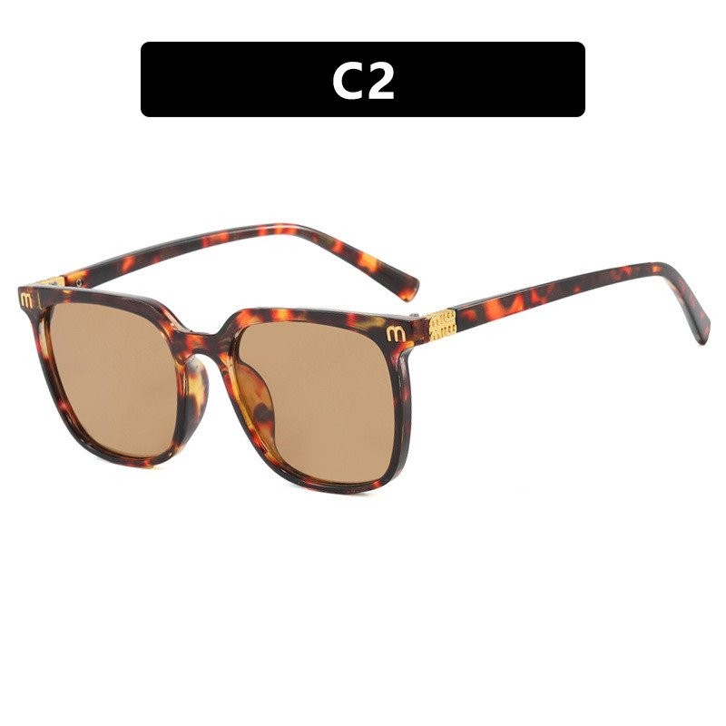 แว่นกันแดด แว่นกันแดดป้องกันรังสี UV แฟชั่นบุคลิกภาพ Xiaohongshu ทันสมัย แว่นกันแดดทรงสี่เหลี่ยม 5H8I - รูปที่ 5