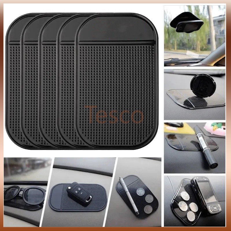 Tesco แผ่นกันลื่นในรถ,แผ่นกันลื่นสติ๊กเกอร์ติดรถยนต์, แผ่นซิลิโคนกันลื่นในรถยนต์มัลติฟังก์ชั่น