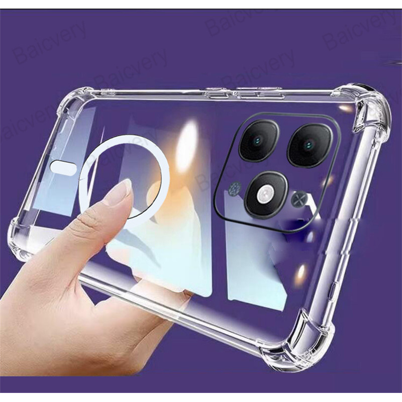 สําหรับ ITEL A90 A6610L ฝาครอบซิลิคอนอ่อนเกราะป้องกันเต็มรูปแบบพร้อมสติกเกอร์แม่เหล็ก