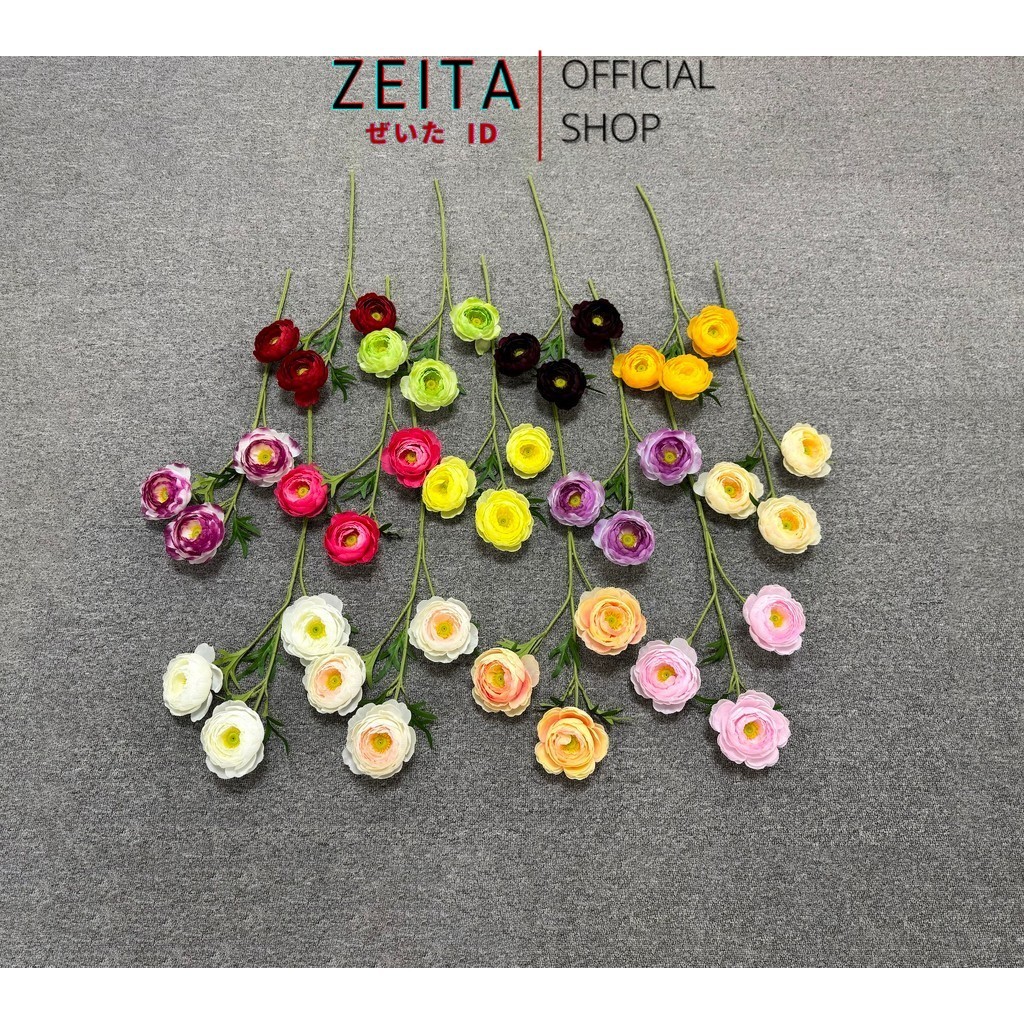 Zeita - C79 YANG (x3) ดอกไม้ดอกโบตั๋น ผ้าไหม 65CM ARTIFICIAL FLOWERS DECORATION ROOM HOME OFFICE STU
