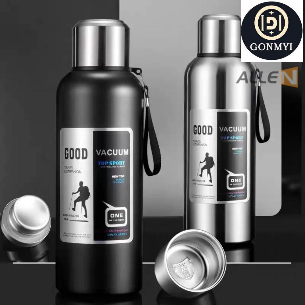 GONMYI 600-2000ml 316ถ้วยสูญญากาศสแตนเลส,สองชั้นพร้อมตัวกรองถ้วยกาแฟสําหรับเดินทาง,ถ้วยสูญญากาศกีฬาแบบพกพาความจุขนาดใหญ่กลางแจ้ง