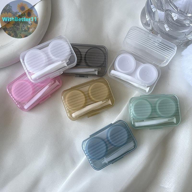 Better Cute Candy Color Contact Lens Case For Girl Cute Portable Contact Lens Box Kit Beauty Lens St