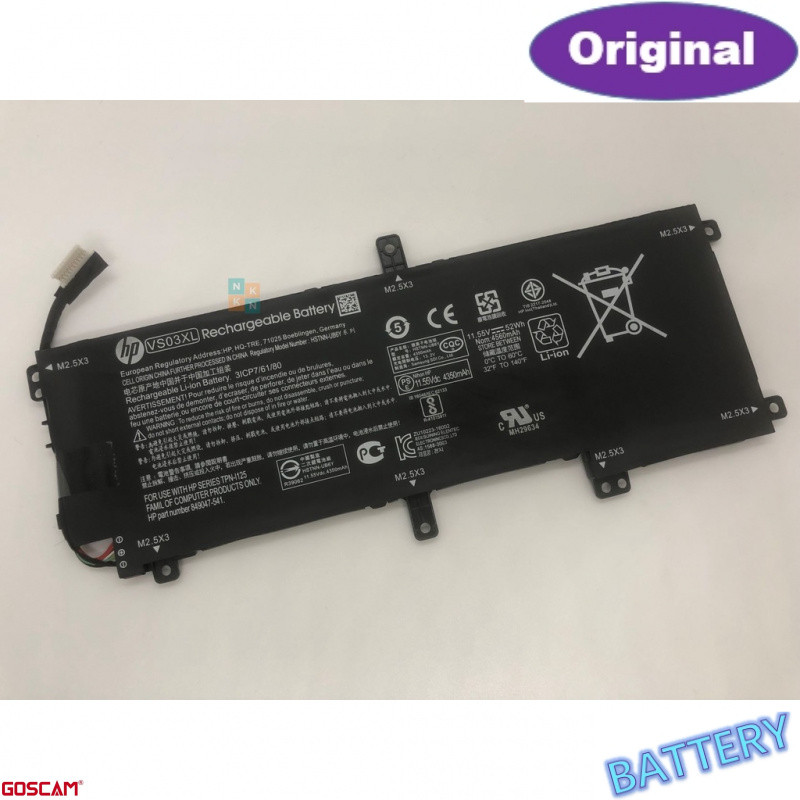 HP แบตเตอรี่ VS03XL ของแท้ (สำหรับ Envy 15-AS AS001NG AS002NI AS012TU AS028TU VS03052XL ) HP Battery