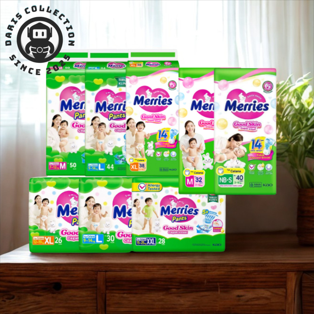Merries Pants ผ้าอ้อม Merries Pampers Merries M50 Merries L44 Merries M50 Merries XXL 28 กางเกง DC