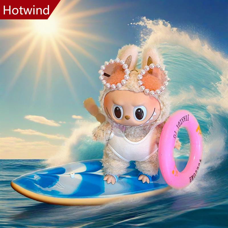 (ไม่มีตุ๊กตา) สําหรับ 17 ซม. Labubu v1/v2/v3 Jumpsuit Vest & Baby Dress beach wear ชุดว่ายน้ําชุดสําหรับ Labubu ตุ๊กตาผ้า