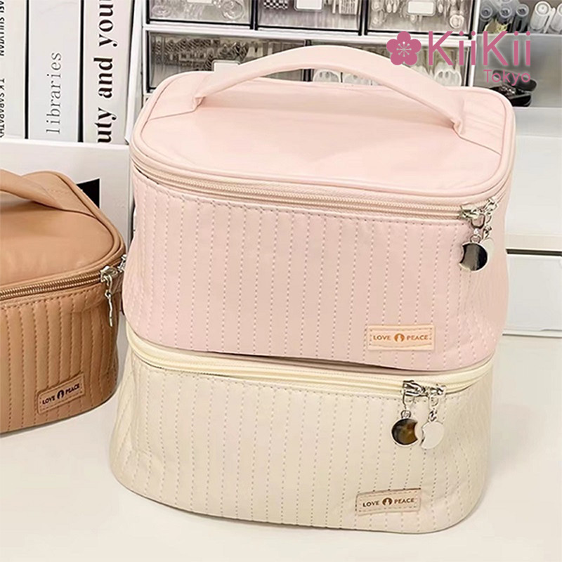 KiiKii Beauty กันน้ํา กระเป๋าเครื่องสำอาง กระเป๋าเครื่องสำอางค์ แบบพกพา ความจุขนาดใหญ่