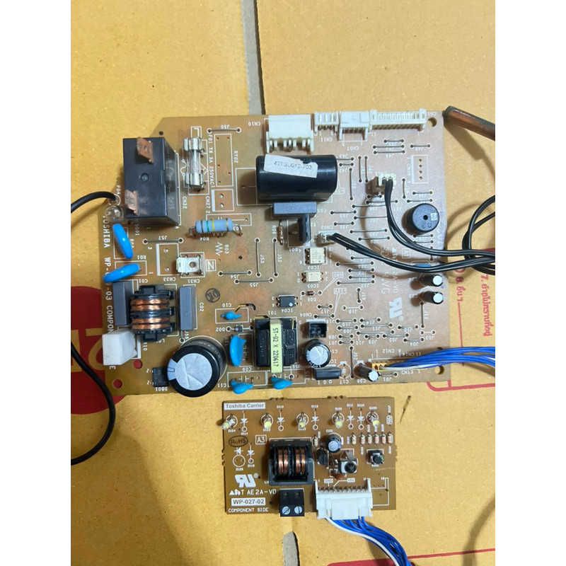 แผงวงจรแอร์ Carrier 43T6V402 (พร้อมแผงรับสัญญาณรีโมท)แผงบอร์ดคอยล์เย็น แอร์แคเรียร์ อะไหล่แอร์แคเรีย