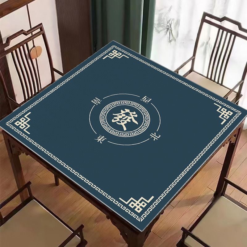 Beauty Mahjong Table Mat ในครัวเรือนห้องหมากรุกจีนโดยเฉพาะ Hand Rubbed Mahjong Square หนา Silencer เ