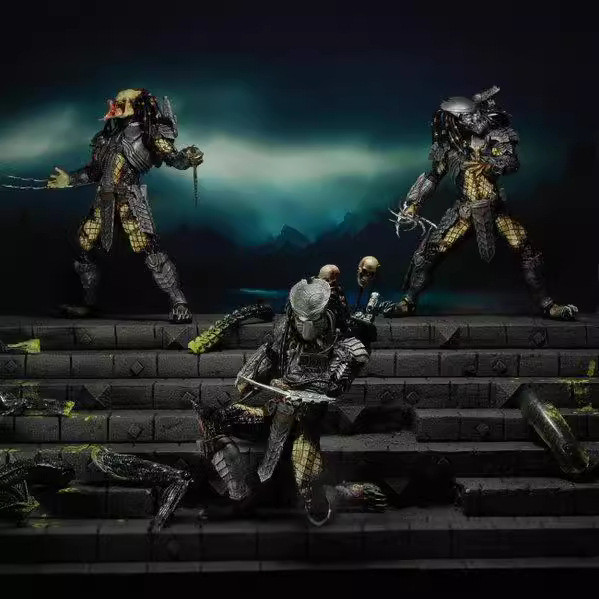 NECA Alien vs. Predator Series 14 Scar Predator/Celtic Predator/Masked Scar Predator Super Action Fi