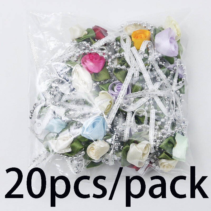 (20ชิ้น/แพ็ค) 5.5*5เซนติเมตรจําลองดอกไม้ริบบิ้นกุหลาบทิวลิปโบว์แต่งงานกล่องขนมอุปกรณ์เสื้อผ้าตกแต่งเฟอร์นิเจอร์ตกแต่ง ทําเอง - รูปที่ 4