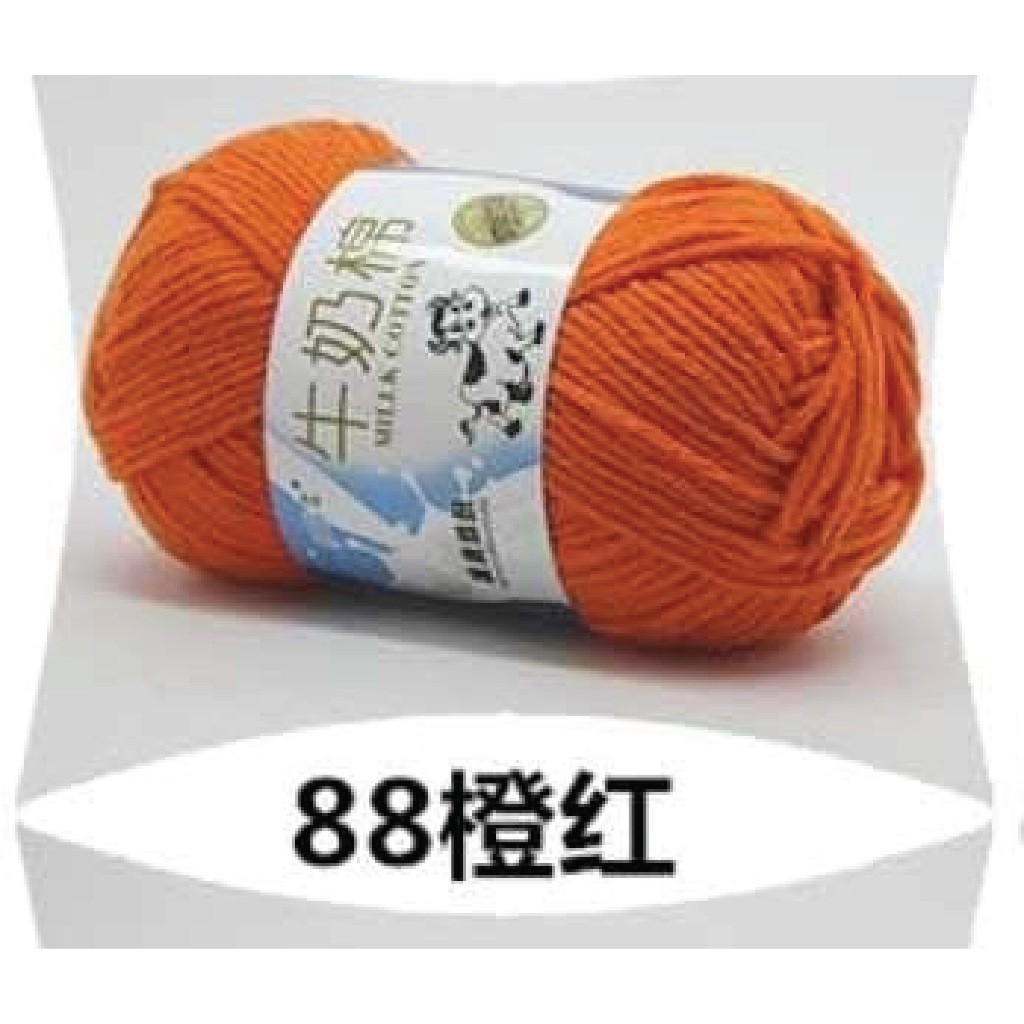 KNITTING STUDIO - MILK COTTON KNITTING YARN 88 CARROT 5PLY 50GRAM