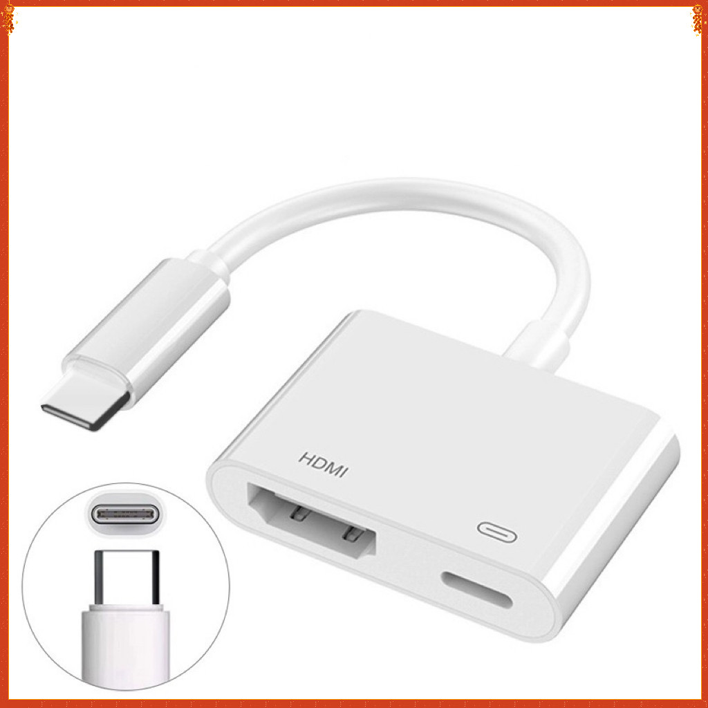 1080P phone To HDMI Adaptor ios Digital AV Adaptor พร้อมพอร์ตชาร์จ สำหรับ iOS tablet สำหรับ HD TV