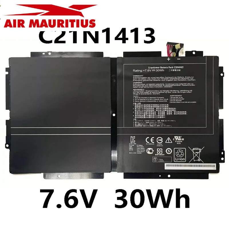 แบตเตอรี่แล็ปท็อป  C21N1413 C21Pn9H 7.6V 30Wh สำหรับ Asus Transformer Book T300 T300FA T300FA-1A T30
