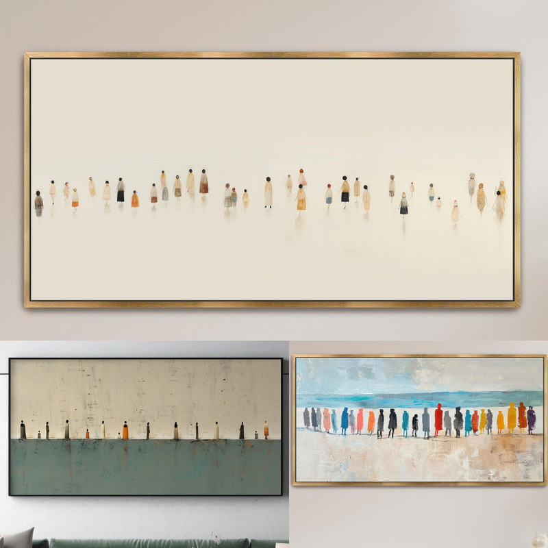 Lakelzdecor Minimalist Color Abstract Print,Minimalist Fine Art Poster, Simple Oil Painting Effect, Gallery Decor,หลายสไตล์สามารถรวมได้อย่างอิสระ,ไม่มีโพสต์กรอบ