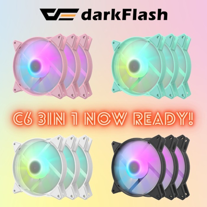DarkFlash C6 3IN1 ARGB Led 12CM Casing Fan [3Fan] Casing Fan