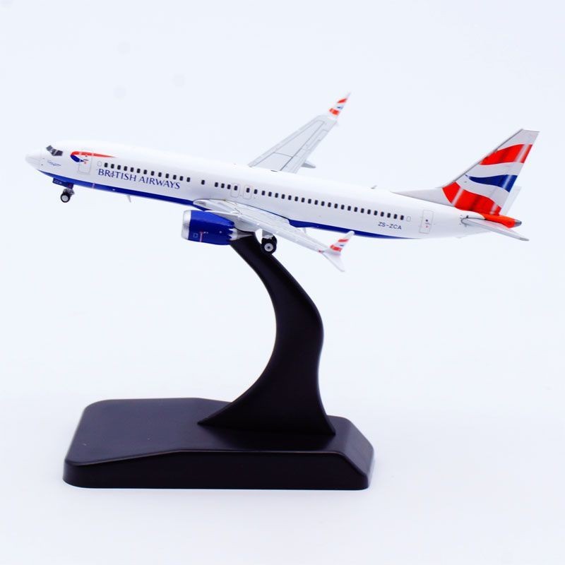JC Wings 1: 400 British Airlines Boeing B737-MAX8 ZS-ZCA โมเดลเครื่องบินโลหะผสม