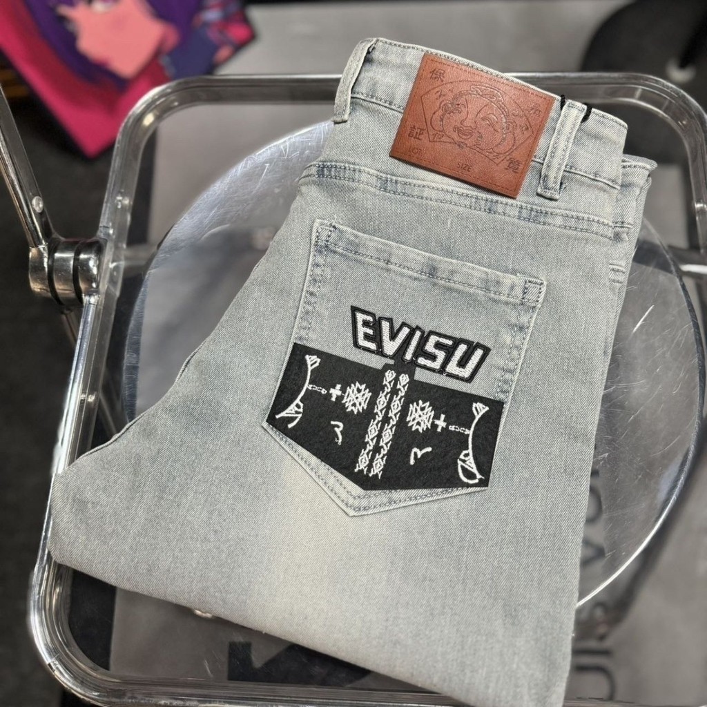 Evisu1476 New Style All-Match ปักกางเกงยีนส์ Letter Casual