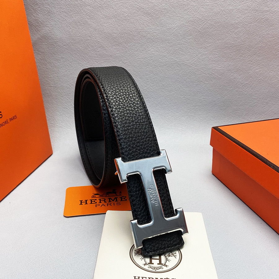 Hermes2569 เข็มขัดสไตล์ใหม่ เข็มขัดหนังผู้ชาย Casual All-Match