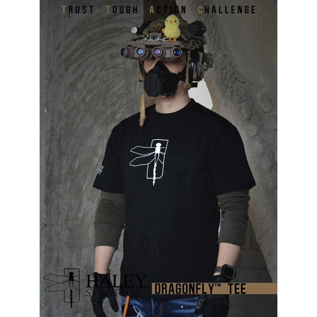 [TTAC] Haleystrategic Dragonfly LOGO พิมพ์พัดลมทหาร 200GSM เสื้อยืดแขนสั้นผู้ชายผ้าฝ้ายคุณภาพสูง 0106