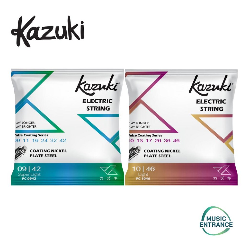 Kazuki Pulse Coating Nickel Plate Steel 09-42 10-46 สายกีตาร์ไฟฟ้า Kazuki สายเคลือบ Pulse Coating Series