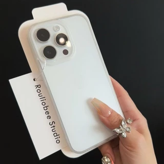 For เคสไอโฟน 13 16 17 Pro Max เคสใสด้านป้องกันรอยนิ้วมือ เคสไอโฟน11 Air for iPhone 12 14 Pro Max เคส TPU อ่อน 16 pro max