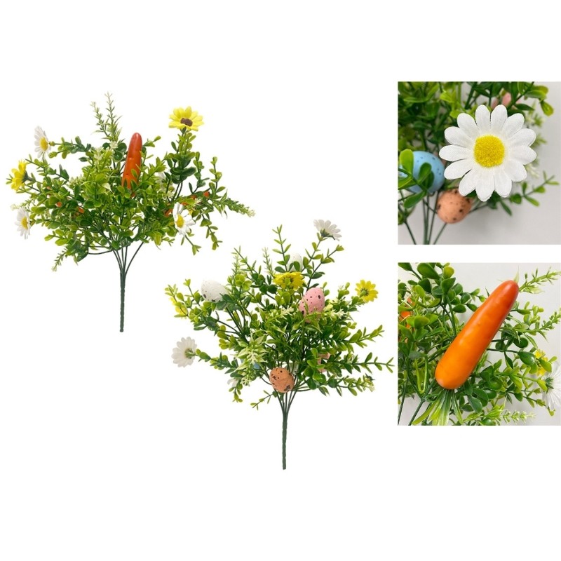 XY Happy Easter Day Decor Festive Easter Flower Arrangement จําลองสาขาดอกไม้สําหรับ Home School และ 