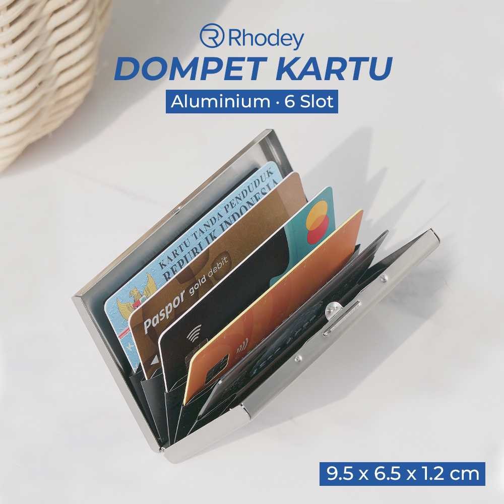 Rhodey Slim Aluminium 6-Slot Card Wallet - FMB-78
