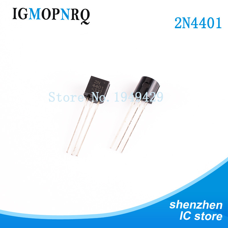 100 ชิ้น 2N4401 TO-92 Bipolar ทรานซิสเตอร์รวม (BJT) NPN Gen Pur SS ใหม่