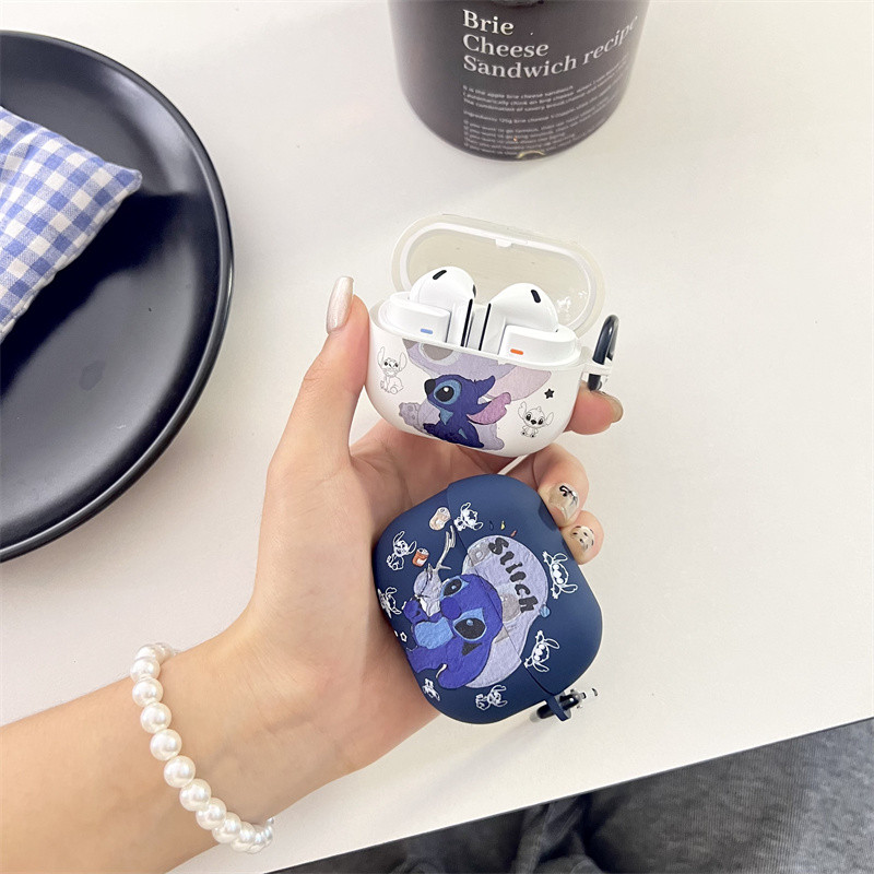 Stock Ready Cartoon Case เข้ากันได้กับ Samsung Galaxy Buds 3/3Pro Cover หูฟังแขนป้องกันซิลิโคนกล่องชาร์จพร้อมตะขอ - รูปที่ 3