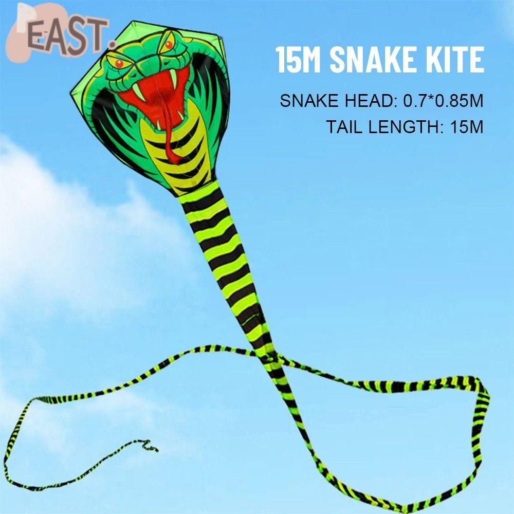 EASTS 8/15m งู Power Cobra Kite Animal Wind Kites Outdoor Fun Beach Sports Kids Toys For Children Ad